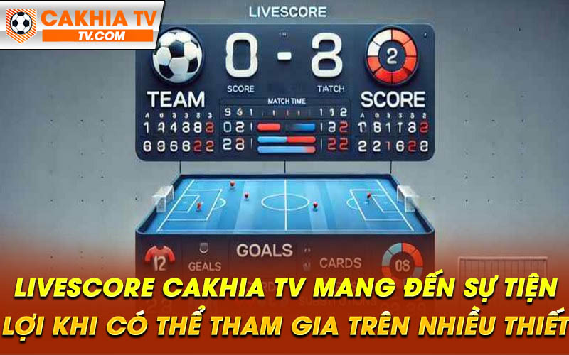 Livescore Cakhia TV mang den su tien loi khi co the tham gia tren nhieu thiet bi Livescore Cakhia TV mang đến sự tiện lợi khi có thể tham gia trên nhiều thiết bị